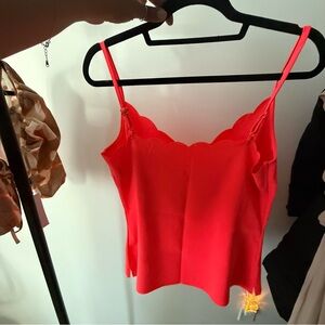 Ted Baker Hot Pink Cami with scalloped neck spaghetti straps